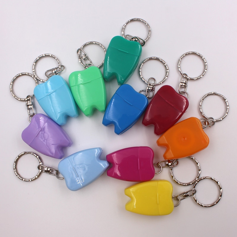 Cute 12 Yards Small Tooth Dental Floss with KeyChain Buy 12 Yards